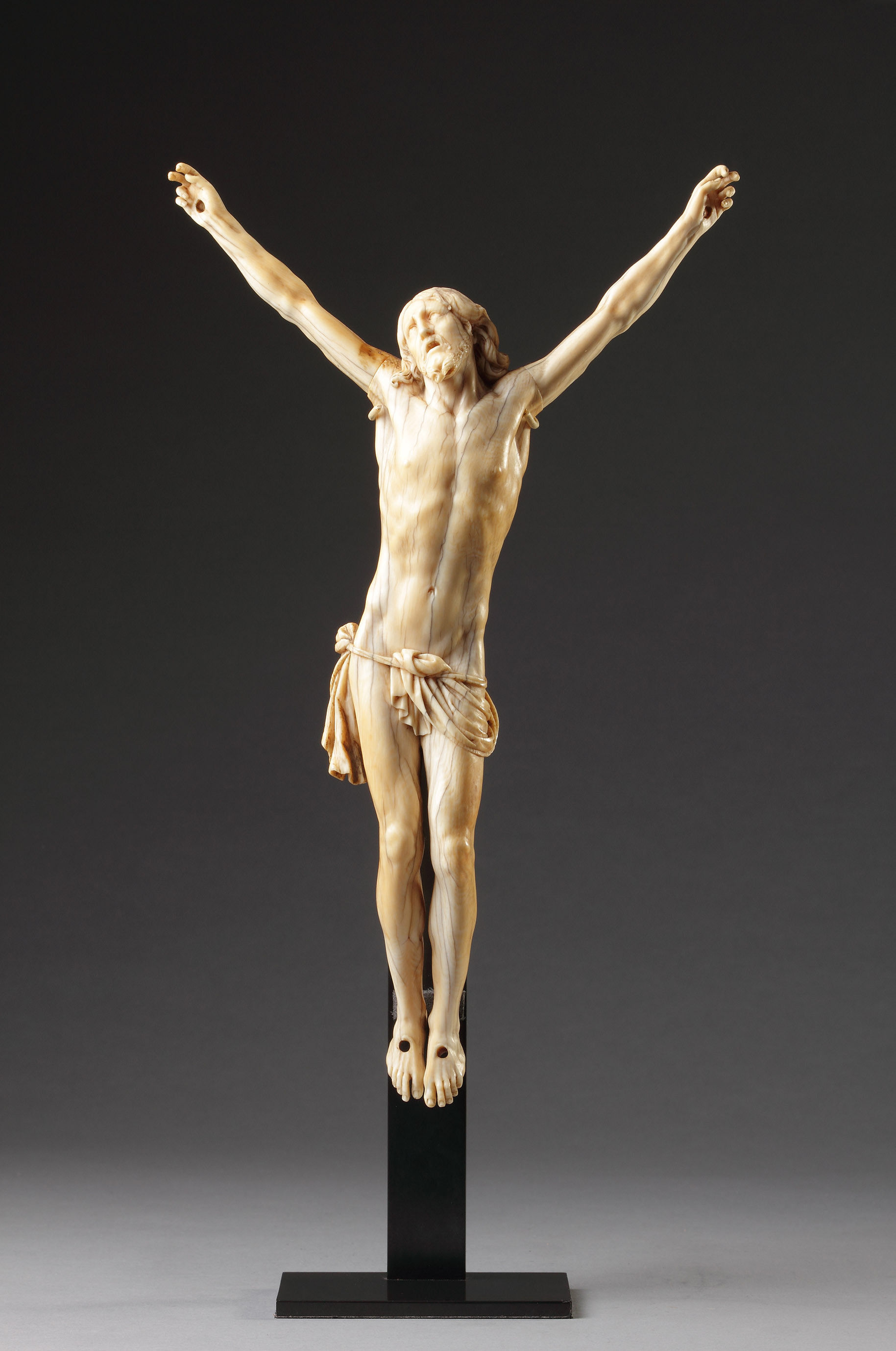 South Netherlandish Carved Ivory of the Crucified Christ